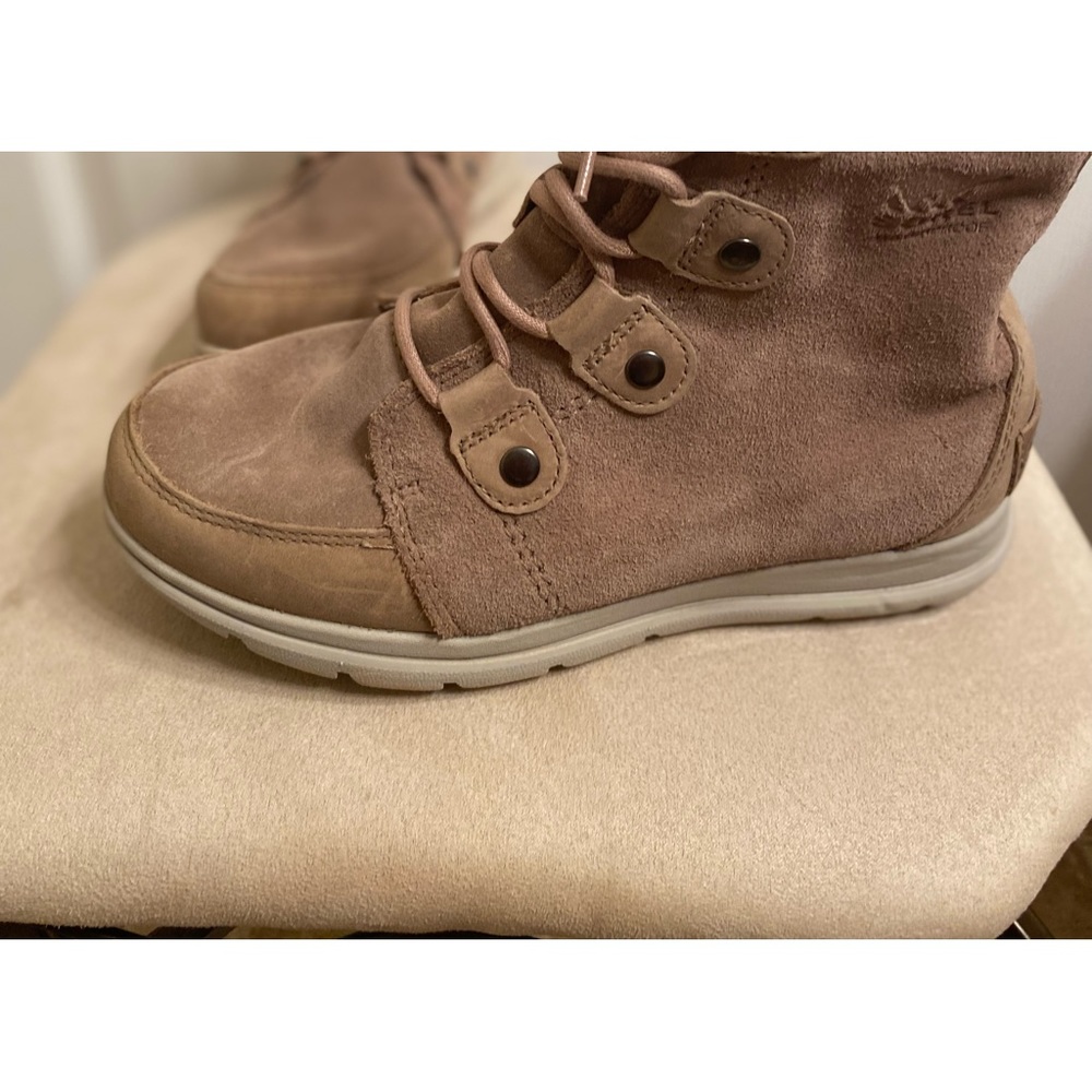 SOREL Taupe Explorer Joan Waterproof Boots